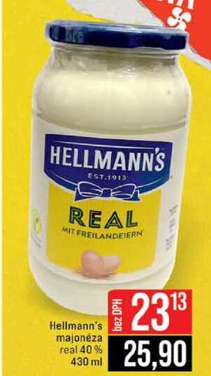 Hellmann's majonéza real 40% 430 ml 