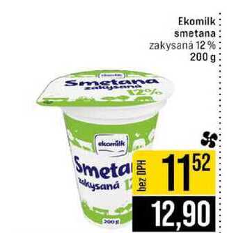 Ekomilk smetana zakysanȧ 12% 200 g 