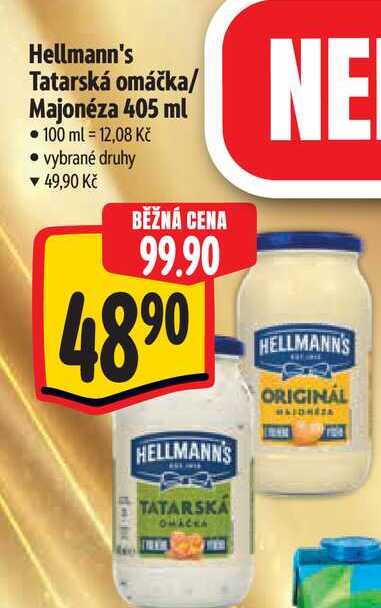 Hellmann's Tatarská omáčka/ Majonéza 405 ml 