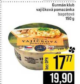 Gurmán klub vajíčková pomazánka bagetová 150 g 