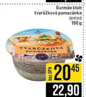 Gurmán klub tvarůžková pomazánka jemná 150 g