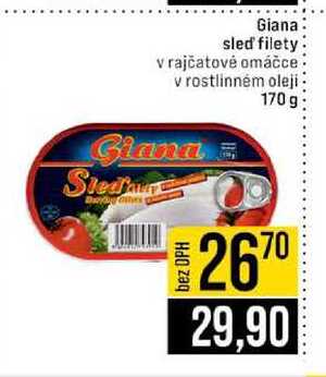Giana sled filety v rajčatové omáčce v rostlinném oleji 170 g
