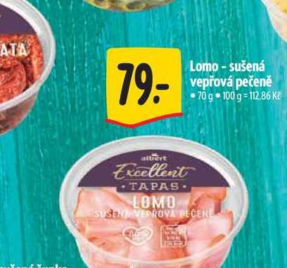   Lomo - sušená vepřová pečeně 70 g 