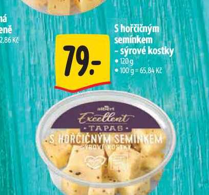 S hořčičným semínkem - sýrové kostky 120 g