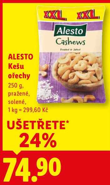 ALESTO Kešu ořechy, 250 g