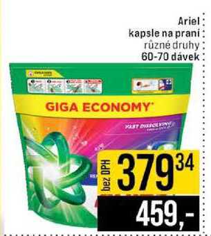 Ariel kapsle na praní různé druhy 60-70 dávek