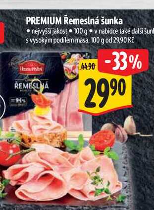 PREMIUM Řemeslná šunka 100 g
