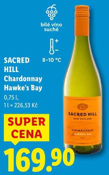 SACRED HILL Chardonnay Hawke's Bay, 0,75 l