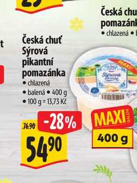 Česká chuť Pomazánka pikantní sýrová 400 g