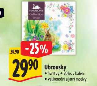  Ubrousky 3vrstvý 20 ks  