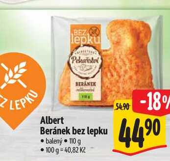   Albert Beránek bez lepku 110 g