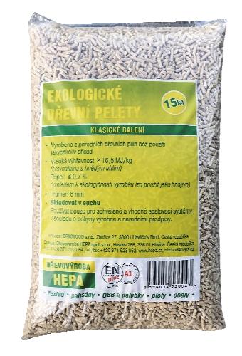 Dřevěné pelety, 15 kg