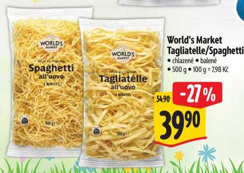 World's Market Tagliatelle/Spaghetti, 500 g
