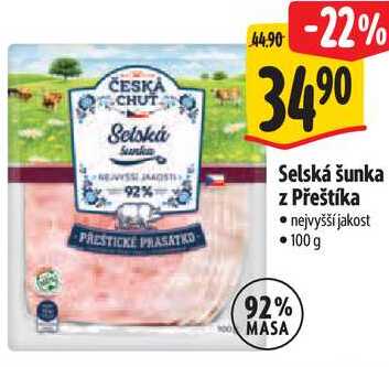 Selská šunka z Přeštíka, 100 g