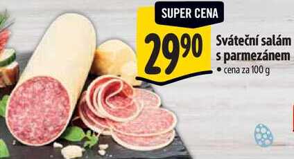 Sváteční salám s parmezánem, cena za 100 g 