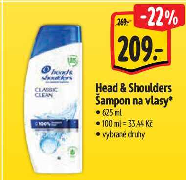Head & Shoulders Šampon na vlasy, 625 ml 