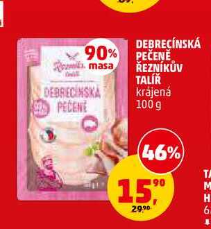 DEBRECÍNSKÁ PEČENĚ ŘEZNÍKŮV TALÍŘ, 100 g 