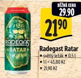 Radegast Ratar, 0,5 l