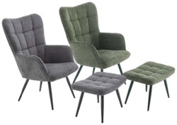 Relaxační křeslo s taburetem