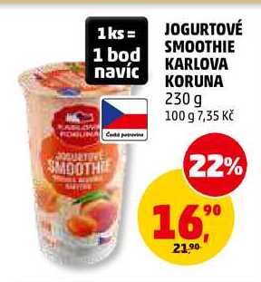 JOGURTOVÉ SMOOTHIE KARLOVA KORUNA, 230 g