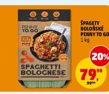 ŠPAGETY BOLOŇSKÉ PENNY TO GO, 1 kg