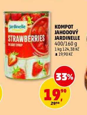 KOMPOT JAHODOVÝ JARDINELLE, 400 g