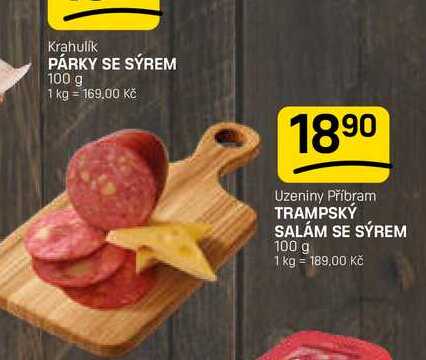 TRAMPSKÝ SALÁM SE SÝREM 100 g 