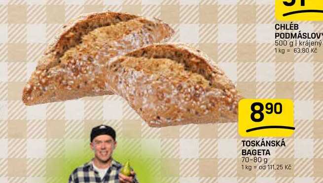 TOSKÁNSKÁ BAGETA 70-80 g 