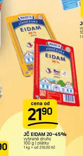JČ EIDAM 20-45% vybrané druhy 100 g 