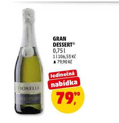 GRAN DESSERT, 0,75 l