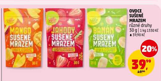 OVOCE SUŠENÉ MRAZEM, 30 g 