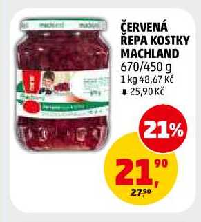 ČERVENÁ ŘEPA KOSTKY MACHLAND, 670 g