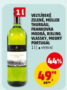 VELTLÍNSKÉ ZELENÉ, 1 l
