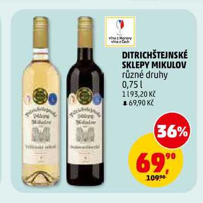 DITRICHŠTEJNSKÉ SKLEPY MIKULOV, 0,75 l