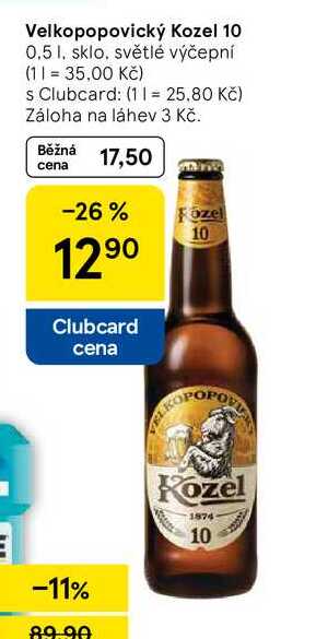 Velkopopovický Kozel 10, 0.5 l