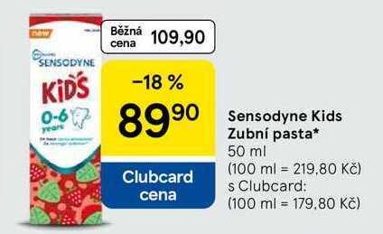Sensodyne Kids Zubní pasta, 50 ml 