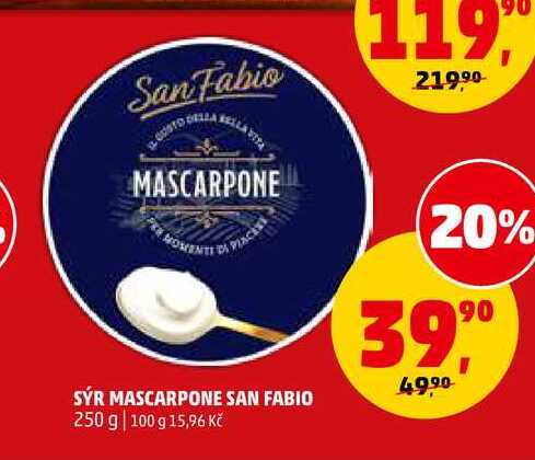 SÝR MASCARPONE SAN FABIO, 250 g