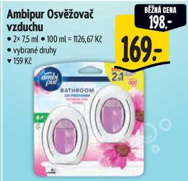 Ambipur Osvěžovač vzduchu, 2x 7,5 ml 