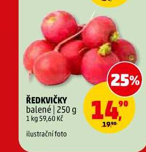Ředkvičky, 250 g