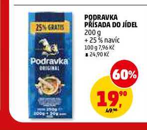 PODRAVKA PŘÍSADA DO JÍDEL, 200 g +25%