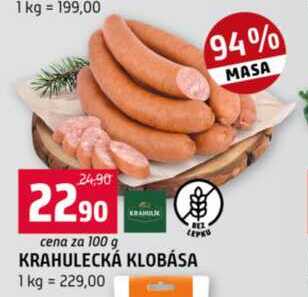 KRAHULECKÁ KLOBÁSA 100 g