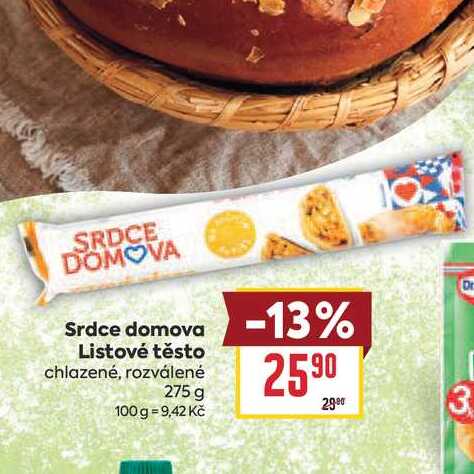 Srdce domova Listové těsto chlazené, rozválené 275 g 