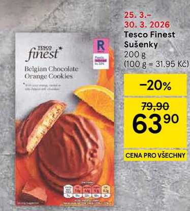 Tesco Finest Sušenky, 200 g 