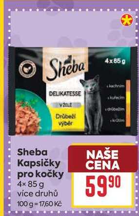 Sheba Kapsičky pro kočky 4× 85 g 
