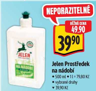Jelen Prostředek na nádobí, 500 ml 