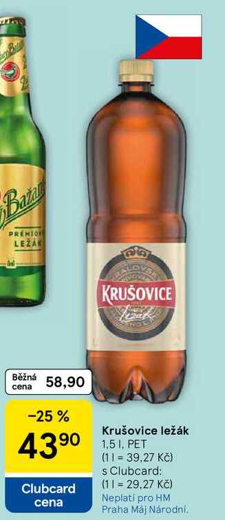 Krušovice ležák, 1,5 l, PET 