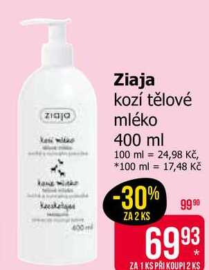 Ziaja kozí tělové mléko 400 ml 