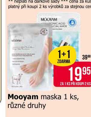 Mooyam maska 1 ks, různé druhy 