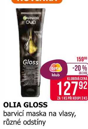 OLIA GLOSS barvící maska na vlasy, různé odstíny 