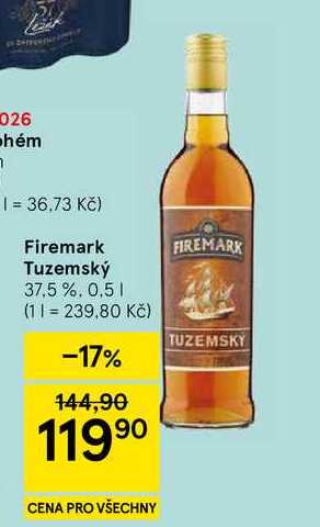 Firemark Tuzemský 37.5%, 0.5 l